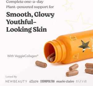 SKINtamin Vegetarian Collagen Pills | Best Collagen Supplements for Women to Support Skin Firmness and Wrinkles | Skin Supplement Formulated to Help Reduce Blemishes