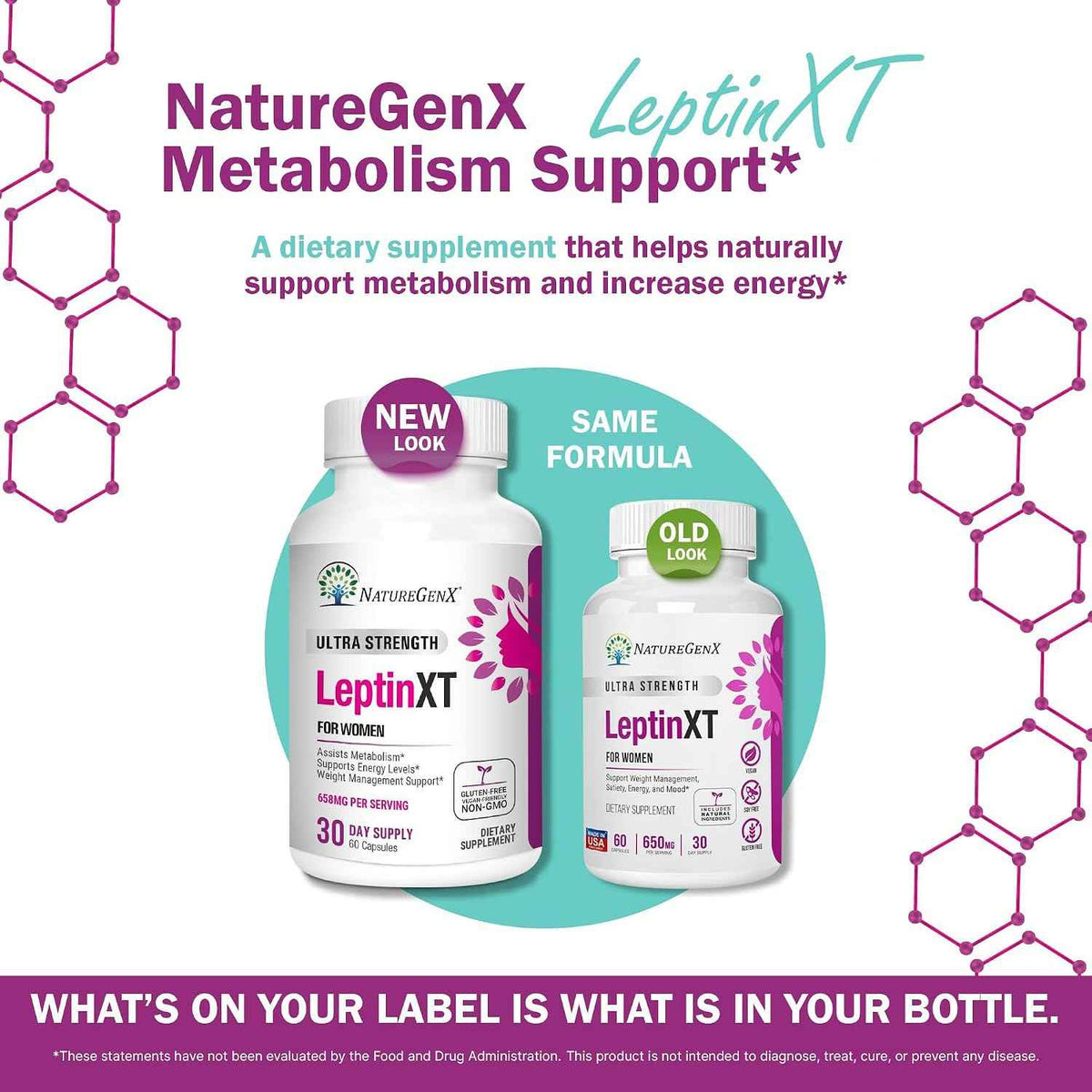 NatureGenX LeptinXT for Women – Weight Management with Green Coffee Bean, Garcinia & Green Tea Extract – Gluten-Free, Non-GMO, Vegan – 60 Capsules (1-Month Supply)
