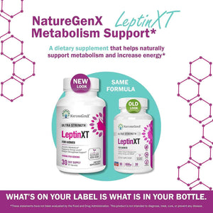 NatureGenX LeptinXT for Women – Weight Management with Green Coffee Bean, Garcinia & Green Tea Extract – Gluten-Free, Non-GMO, Vegan – 60 Capsules (1-Month Supply)
