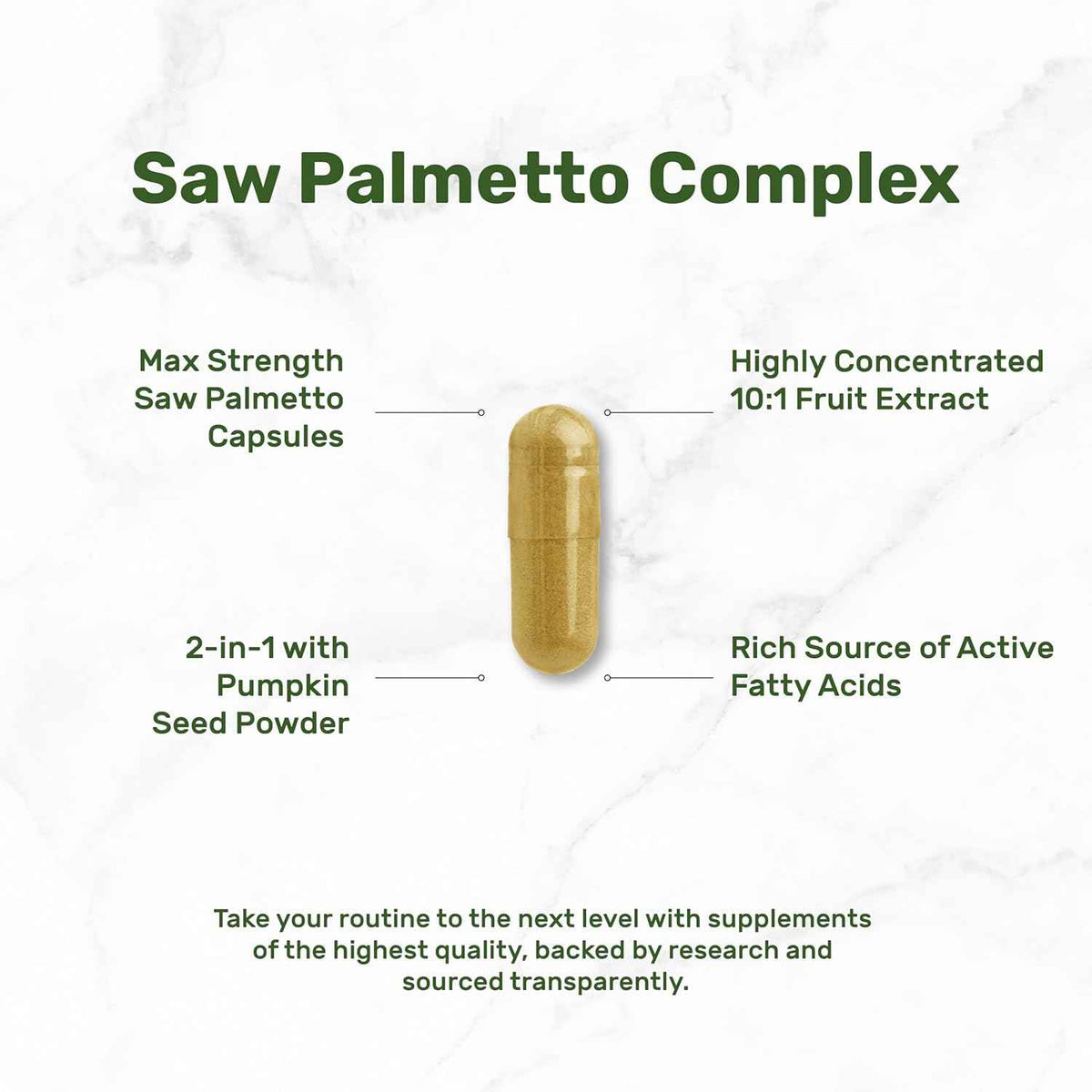 Saw Palmetto Supplement with Pumpkin Seed, 300 Capsules | Promotes Prostate Health | DHT Blocker | Hair Growth Vitamins, Maintain Normal Urinary Frequency