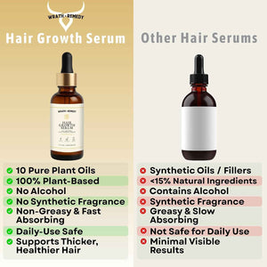 Hair Growth Serum Women & Men — USDA Organic Natural Scalp Serum (30 ml) | Tricho10™ with 10 Botanical Oils for Reduced Shedding, Improved Hair Density & Visible Hair Growth in 90 Days(All Hair Types)