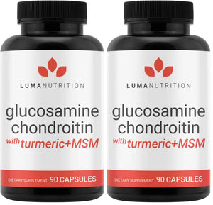Luma Nutrition Glucosamine Chondroitin MSM Supplement - 90 Capsules