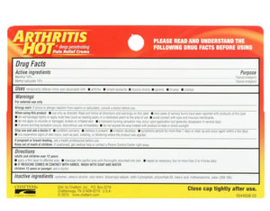 Arthritis Hot Pain Relief Creme 3 oz (Pack of 4) Arthritis HotBuy Supplements Australia