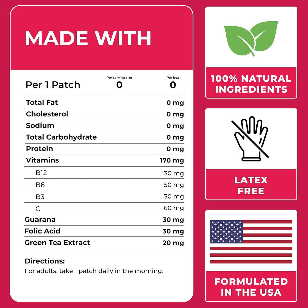 B12 Patches (Pack of 36) - 100% Natural Vitamin Patches for Women, Energy, Focus & Body Support, Self-Adhesive Transparent Patches - Enhanced Formula | Energy, Focus & Body Support, Self-Adhesive Transparent Patches, Enhanced Formula, (Pack of 36)