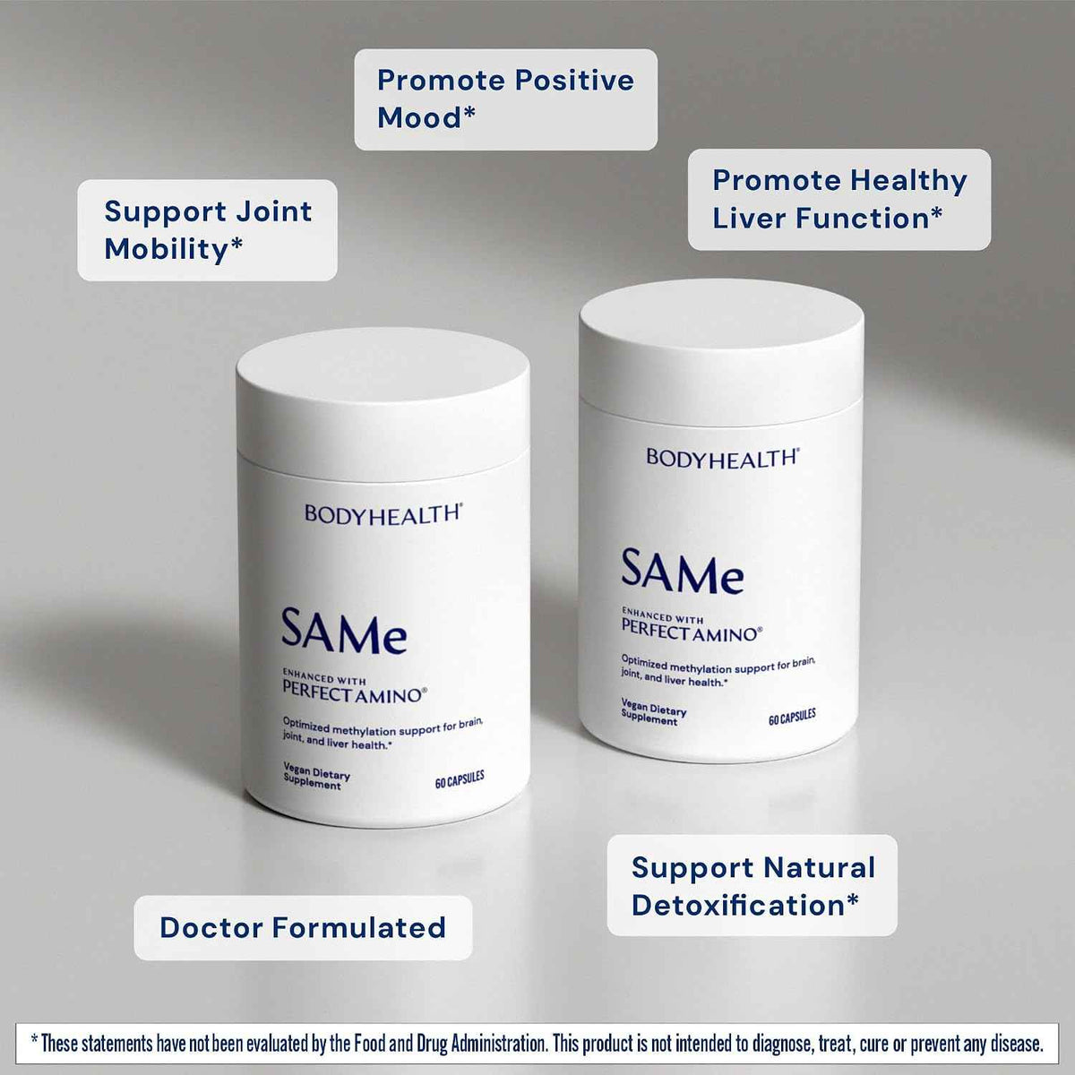 BodyHealth Same 400mg - Optimized Methylation Support for Brain, Joint, Cartilage and Liver Health* - 60 Capsules
