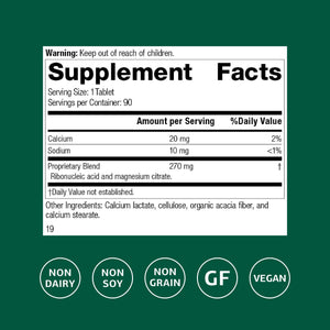 Standard Process Ribonucleic Acid RNA - Cell Development Support - Aids Protein Synthesis - Vegan, Gluten-Free, Non-Soy, & Non-Grain - 90 Tablets (90 Servings) Standard Process Inc.Buy Supplements Australia