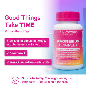 Pink Stork Magnesium Complex for Women - 8 Forms Including Glycinate, Malate, Citrate & L-Threonate - Stress, Sleep, Muscle & Hormone Support - 400 mg Elemental Magnesium - 60 Vegan Capsules Pink Stork buy supplements Au