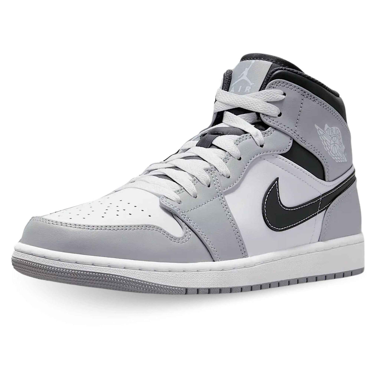 Nike Jordan Mens Air 1 Mid 554724 078 Light Smoke Grey 2.0 - Size 11