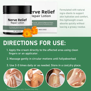 Vincofoo 2PC Nerve Relief Repair Lotion Cream, Neuropathy Lotion with Arnica, Deeply Moisturizes Skin, Keep Soft Smooth, Suitable for Muscle, Lumbar, Neck, Hands and Feet VincofooBuy Supplements Australia