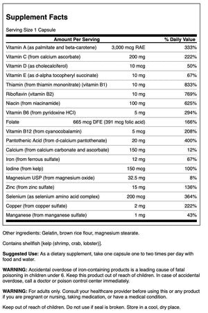 Swanson Multi and Mineral Daily Men's Women's Multivitamin Multimineral Health Supplement 100 Capsules (Caps) SwansonBuy Supplements Australia