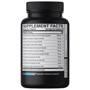 DEDICAD 11in1 Graviola Soursop Capsules for 5 Months Supply with Soursop Fruit, Elderberry, Turmeric, Ginger, Milk Thistle, Cranberry & More - Mood - 150 Vegan Capsules DEDICAD buy supplements Au