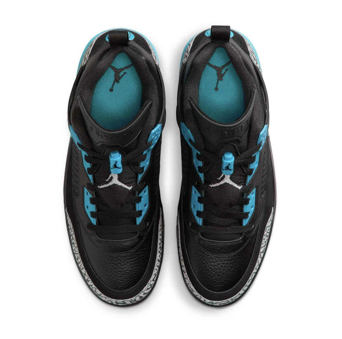 NIKE Jordan Spizike Low Men's Trainers Sneakers, Black Wolf Grey Gamma Blue, 12 US