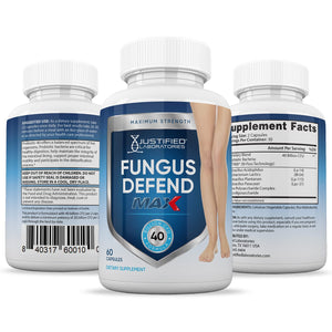 Justified Laboratories (3 Pack) Fungus Defend Max Pills 40 Billion CFU Probiotic 180 Capsules Justified Laboratories buy supplements Au