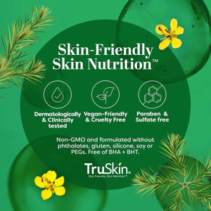 TruSkin Tea Tree Acne Serum with Salicylic Acid & Retinol, 1 fl oz | Helps to clarify acne-prone skin, refine the look of pores & complexion with Tea Tree, Niacinamide, and Vitamin C