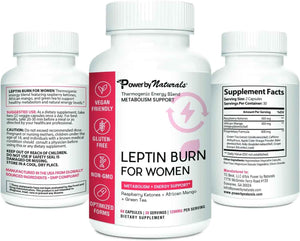 Power By Naturals LeptinBurn for Women – Weight Management Support with Green Coffee Bean, Garcinia & Green Tea Extract – Gluten-Free, Non-GMO, Vegan – 60 Capsules (1-Month Supply)
