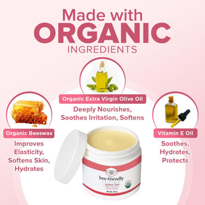 BeeFriendly Organic Vaginal Moisturizer, USDA Certified, Natural Vulva Cream For Dryness, Itching, Irritation, Redness, Chafing Of Vagina Due To Menopause & Thinning 2 oz BeeFriendly buy supplements Au