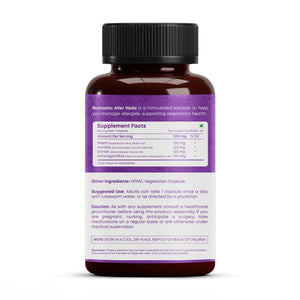 Nutrastic Aller Veda Respiratory Wellness Supplement with Pure Tulsi, Amla, Turmeric, and Neem | Natural Support for Healthy Breathing | 60 Caps NutrasticBuy Supplements Australia