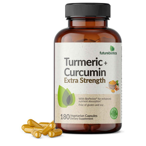 Futurebiotics Turmeric + Curcumin, Antioxidant, Joint & Digestion Support with BioPerine for Enhanced Nutrient Intake, Non-GMO, 90 Vegetarian Capsules