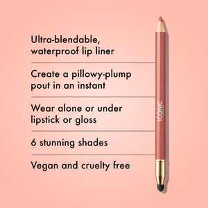 ICONIC LONDON Fuller Pout Sculpting Lip Liner | Blendable, Dual Ended Lip Liner with Creamy Colour and Lip Sponge for Buffing, Cruelty-Free, Vegan Makeup (Sister Sister) 0.036 Oz ICONIC LONDON buy supplements Au