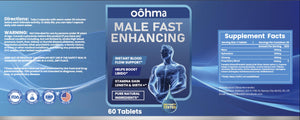 Oohma New Male Enhancing Supplement, Designed to be Fast Acting for Blood Flow to Gain Length & Girth + Stamina, Maca, Epimedium, and Other Natural Ingredients, 3rd Party Tested Supplement 60 Tablets Oohma buy supplements Au