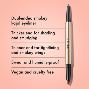 ICONIC LONDON Smokey Eye Duo Eyeliner | Creamy, Easy to Blend 2-in-1 Eyeliner Crayon, Water Resistant, Cruelty Free, Vegan Makeup (Spiced Plum) 0.027 oz ICONIC LONDON buy supplements Au