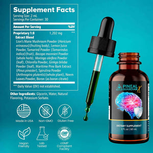 Pineal Guardian X Rapid Pineal Gland Activation Drops | Cognitive Support, Brain Supplement to Keep Cognitive Function, Memory and Focus in Top Shape, Add to Any Drink, 2mL Daily