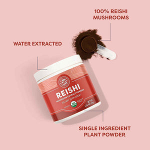 Vimergy Reishi Powder – Superfood Cellular Support* – Benefits Immune Health* – USDA Certified Organic, Vegan, Paleo-Friendly, Gluten-Free – 33 Servings