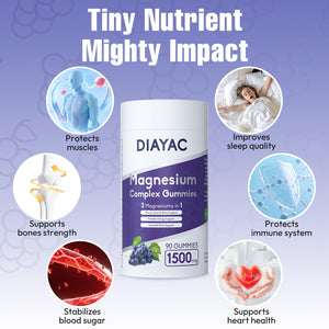 Magnesium Complex Gummies, Individually Packaged Magnesium Supplement, Magnesium Chelate, Bisglycinate, Malate, Citrate, Taurate Chewable for Women & Men,Sleep&Muscle&Nerve Health, Vegan 90 Counts DIAYAC buy supplements Au