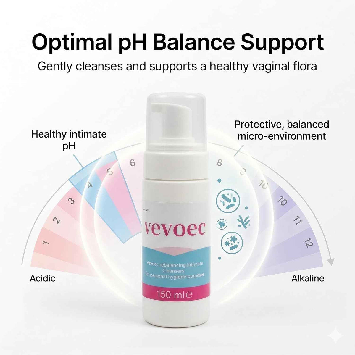 pH Balanced Intimate Cleanser (150ML) - Gentle Feminine Wash for Vaginal Health, Odor Control & Lasting Freshness