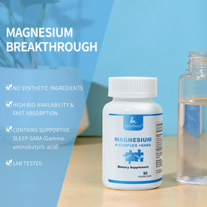 JulyDeer Sixfold Magnesium Complex | 350mg of Magnesium Glycinate, Malate, Citrate, Taurine, Oxide, Mg+ for Muscles,Nerves,& Energy, GABA Sleep Support | High Absorption | Vegan | 90 Capsules Risabou buy supplements Au