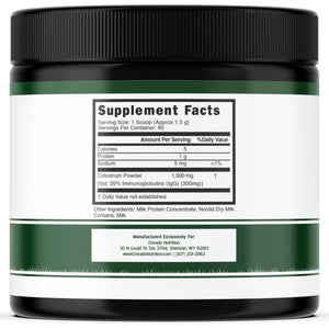 Colostrum Supplement Powder 90g (60 Servings of 1.5g Pure Bovine Colostrum Std. to Contain 20% IgG Immunoglobulins) Grass Fed Powder - No Fillers, Third Party Tested, Unflavored & Non-GMO DORADO NUTRITIONBuy Supplements Australia