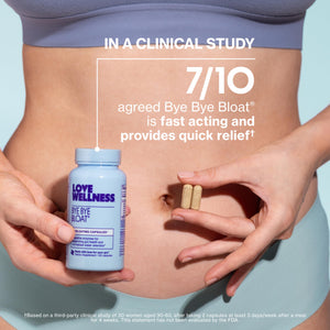 Love Wellness Bye Bye Bloat | Digestive Enzymes for Fast Acting Bloating Relief for Women | Helps Reduce Water Retention & Gas Relief | Supports Digestive Health with Fenugreek & Dandelion | 60 Count Love Wellness buy supplements Au