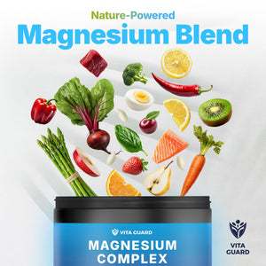 Vita Guard Magnesium Complex 1480mg – 10-in-1 with Glycinate, Citrate, Malate & More – High Absorption – Sleep, Muscle, Nerve & Heart Support – 90 Vegan Capsules – Non-GMO, Gluten-Free, No Sugar Vita Guard buy supplements Au