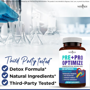 Pro Optimize Probiotics for Women, Menopause, 70 Billion CFU, Digestive Health - Relief for Bloating, Hot Flashes, Joint Support, Night Sweats - Gut Health & Metabolism - Dong Quai (120 (Pack of 2)) NEW AGE buy supplements Au