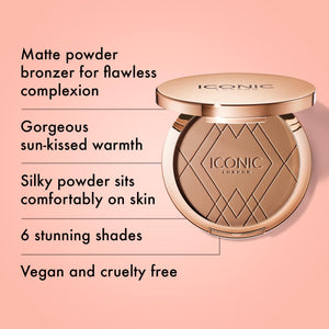 ICONIC LONDON Ultimate Bronzing Powder | Silky Powder, Flawless Matte Finish Bronzer Cruelty-Free, Vegan Makeup, (Medium Bronze) 0.59 oz ICONIC LONDON buy supplements Au