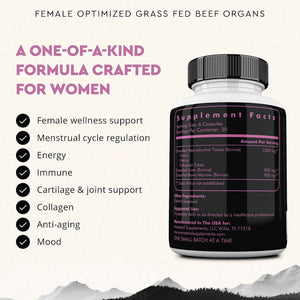 Ancestral Supplements FEM & Colostrum Bundle for Women – Supports Hormone Balance, Energy, Skin, Immunity & Digestion – Grass Fed, Pasture Raised Female Organ Blend with Bioactive Colostrum