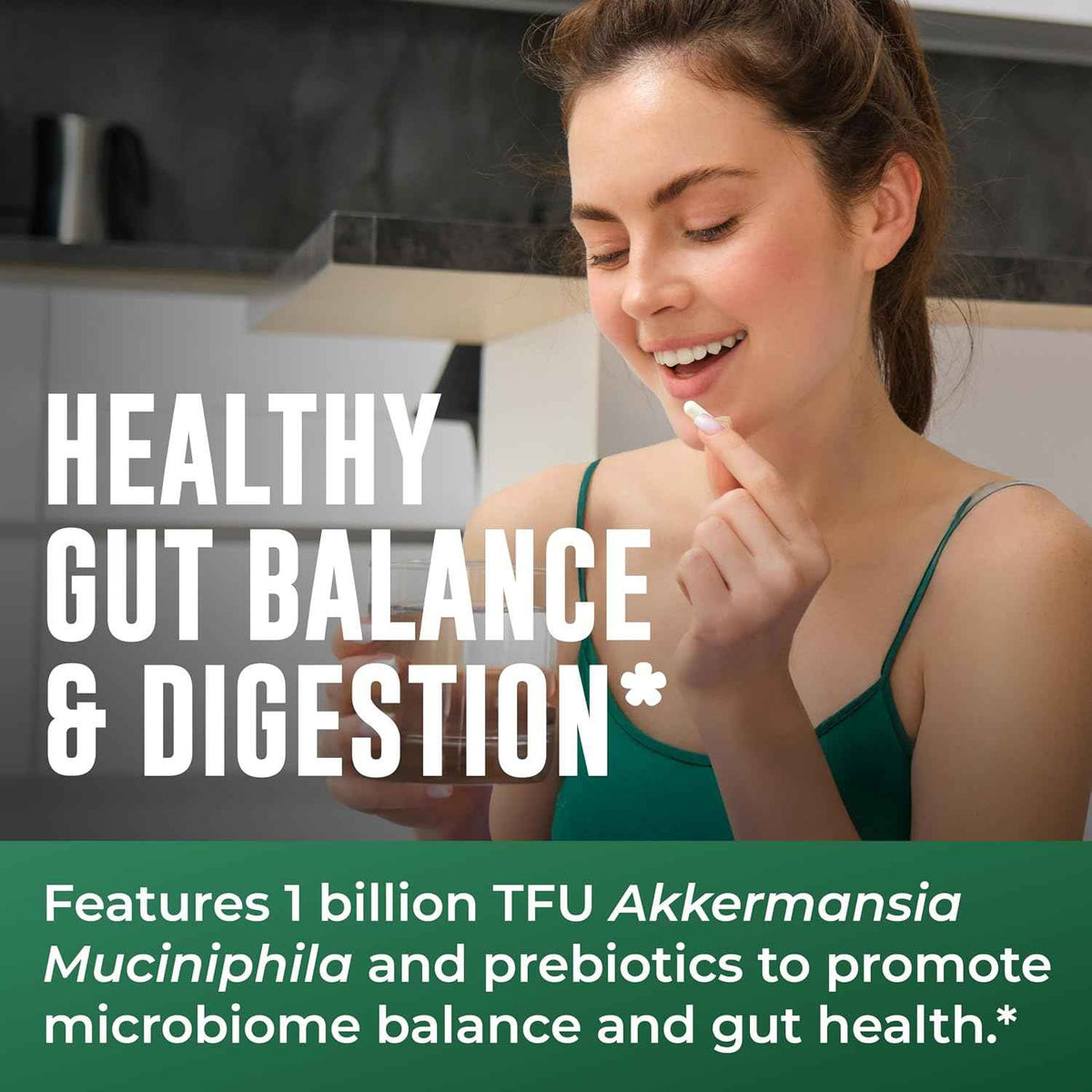 Akkermansia Muciniphila Supplement With Prebiotics, 30 Capsules | 1 Billion CFU With XOS Prebiotic - Supports Gut Health, Mirobiome Balance & Digestive Health - Gluten Free