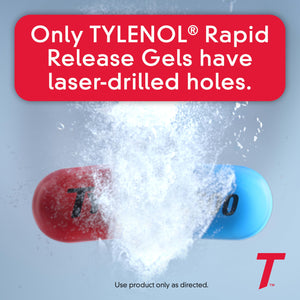 Tylenol Extra Strength Acetaminophen Rapid Release Gels, Fast, Strong Pain Relief, Fever Reducer, 500 mg Gelcaps with Laser‑Drilled Holes for Fast Release, OTC Medicine, 100 Count Tylenol buy supplements Au