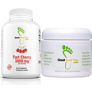 Tart Cherry Extract and Joint & Muscle Relief Cream Bundle Gout and YouBuy Supplements Australia