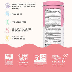 Wonderbelly Antacid, Effective Heartburn and Instant Acid Indigestion Relief, Extra Strength Chewable Tablets, 1000 mg Calcium Carbonate, No Talc or Dye, Strawberry Milkshake, 120 Count Wonderbelly buy supplements Au
