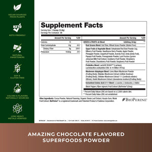 Nutrology Greens & Fruits Powder-Naturally Sourced Superfood, Chocolate (30 Servings) Zen Natural Magnesium Supplement (30 Servings) Nutrology buy supplements Au