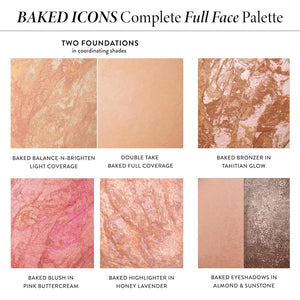 LAURA GELLER Baked Icons Complete Full Face Palette, Light | All-in-One Makeup Palette with Baked Foundations, Blush, Bronzer, Highlighter, Eyeshadows | Coverage for Mature Skin | Travel-Friendly LAURA GELLER NEW YORK buy supplements Au
