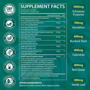 chenyayun Lymphatic Drainage Supplements, 240 Softfels, 21-in-1 Natural Herbal Blends with Echinacea, Dandelion, Burdock Root for Lymph System, Immune Support, Cleanse, Less Swelling/Bloating chenyayunBuy Supplements Australia
