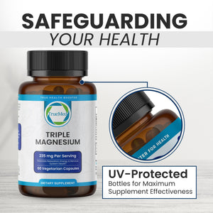 Truemed Triple Magnesium Complex Supplement 235mg with Magnesium Citrate, Malate & Lysinate Chelate | Magnesium Supplement for Sleep, Muscle Relaxation, Energy & Nerve Support | 60 Capsules, USA Made TRUEMED buy supplements Au