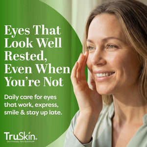 TruSkin Peptide Eye Cream Gel for Dark Circles, 0.5 fl oz | With Hyaluronic Acid to visibly smooth fine lines, hydrate and depuff tired-looking under eyes with a lightweight feel