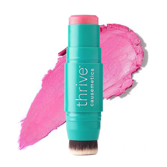 Thrive Causemetics Triple Threat Color Stick: Cream Blush Stick with Vitamin E, Evening Primrose Oil, Waterproof Smudge