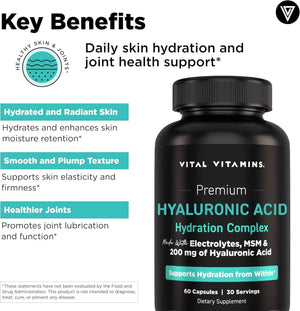 Vital Vitamins Multi-Collagen 150 ct + Hyaluronic Acid Hydration Complex 60 ct