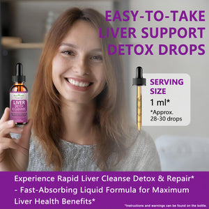 Liver Cleanse Detox & Repair Drops - Liquid Liver Support Tincture with Milk Thistle, Dandelion, Artichoke, TUDCA, NAC, Chanca Piedra - 15-in-1 Advanced Liver Detox Health Supplement - Vegan, Non-GMO HZZYPLANT buy supplements Au