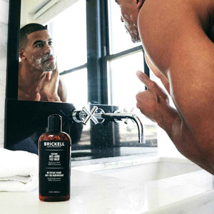 Brickell Men's Redefining Anti-Aging Face Wash For Men, Foaming Gel Face Wash Firms & Plumps Skin to Reduce Signs of Aging, With Hyaluronic Acid, Vitamin E, and Vitamin C, 4oz, Scented