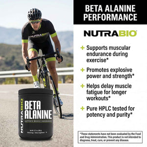 NutraBio Beta Alanine Pre-Workout Supplement - Beta Alanine Powder- 360g Powder
